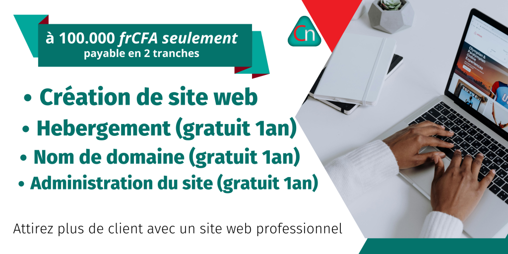 réalisation site web commplet à 100.000frCFA